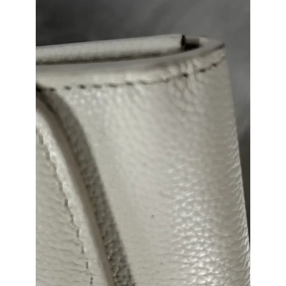 Moncrief London Larissa Italian Leather Wallet Cream Gold Tone Bifold